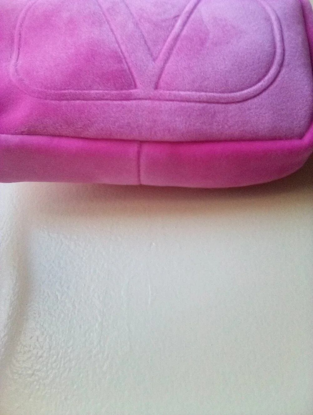 Valentino Pink Suede Monogram Shoulder Bag